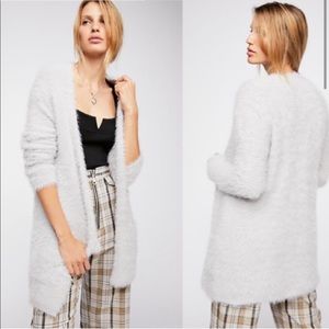 Free people faux fur cardigan